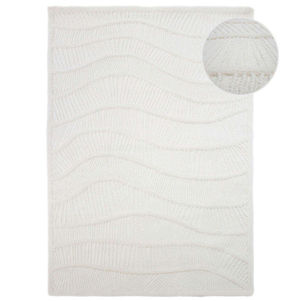 Flair Rugs VLNĚNÝ KOBEREC, 160/230 cm bílá