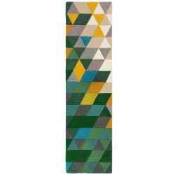 Flair Rugs VLNĚNÝ KOBEREC, 230/60 cm zelená, vícebarevná