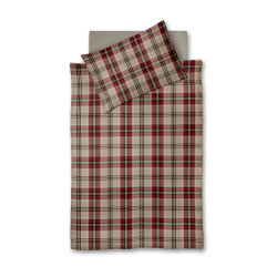 Fleuresse POVLEČENÍ, flanel, hnědá, bordeaux, tmavě červená, béžová, 140/200 cm