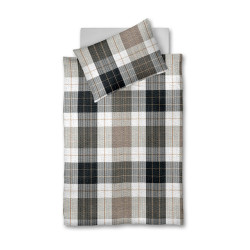 Fleuresse POVLEČENÍ, krep, šedá, bílá, cappuccino, 140/200 cm