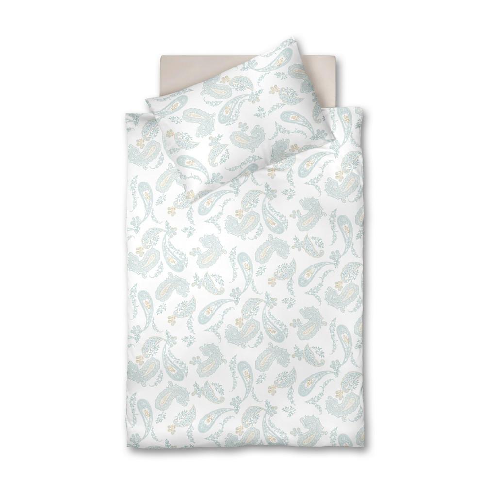 Fleuresse POVLEČENÍ, makosatén, tyrkysová, bílá, tmavě žlutá, 140/200 cm