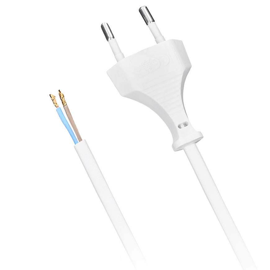 Flexo šňůra 2x0,75 mm2 délka 2 m bílá