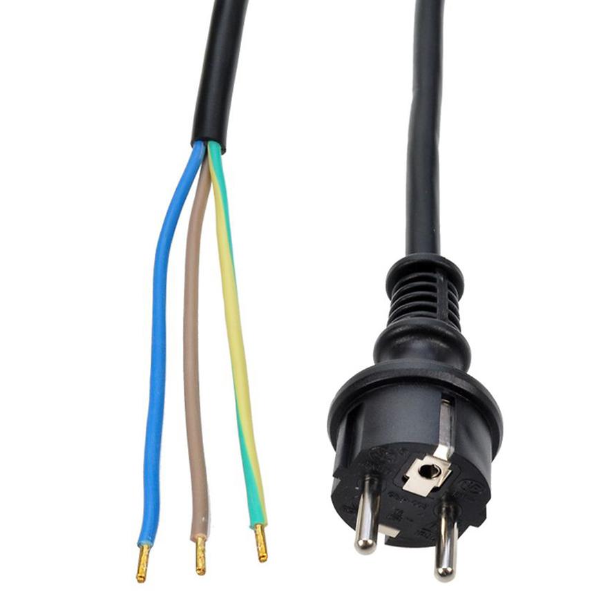 Flexo šňůra 3x1,5 mm2 gumová délka 2,5 m černá H07RN-F3