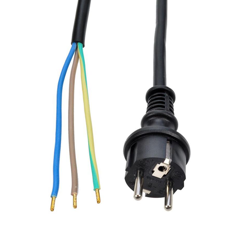 Flexo šňůra 3x2,5 mm2 gumová délka 2,5 m černá H07RN-F3