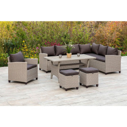 Gardenson ZAHRADNÍ SEDACÍ SOUPRAVA 18dílné, kov, plast, textil