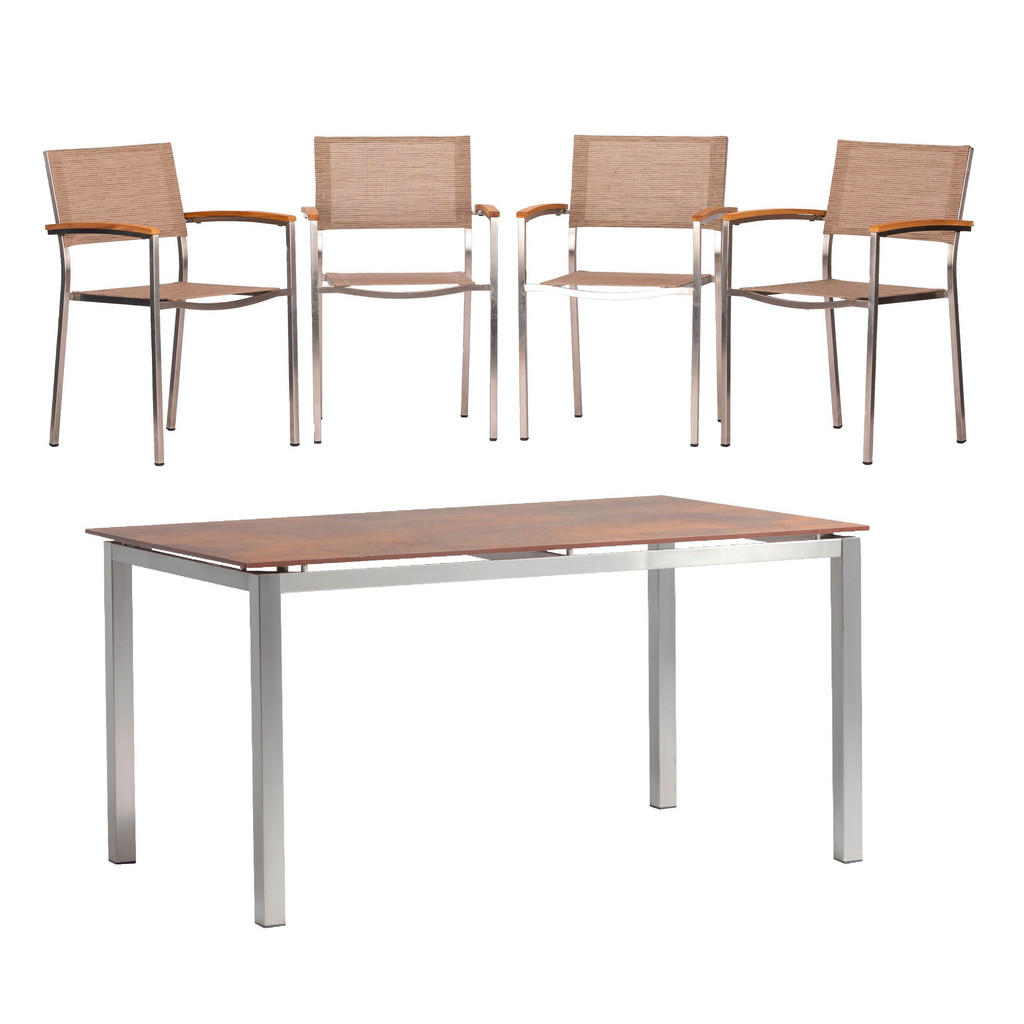 Gardenson ZAHRADNÍ SESTAVA 5dílné, kompozitní dřevo, textil, kov