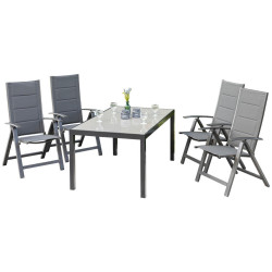 Gardenson ZAHRADNÍ SESTAVA 5dílné, kov, sklo, textil