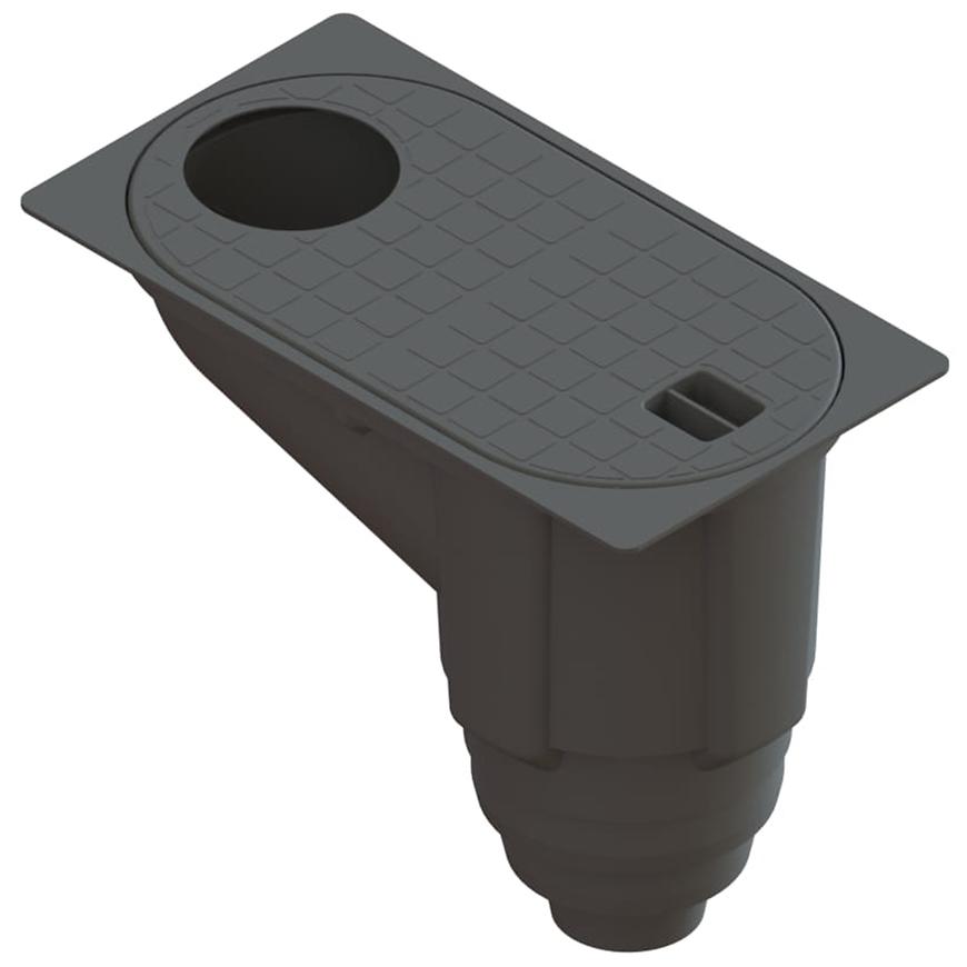 Geiger-Kanalizační vpusť polypropylenová spodní 20,8x16,3x30 cm