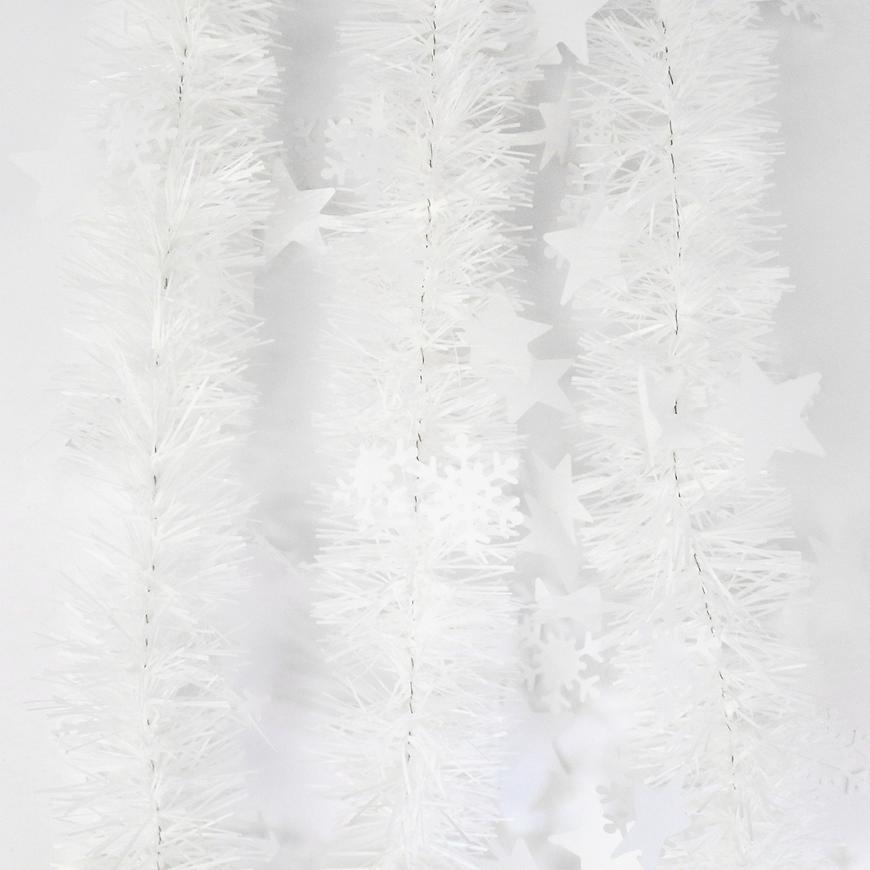 Girlanda S Hvězdo A Vločkami 3cm 6cm 2m Bílá 10562-03