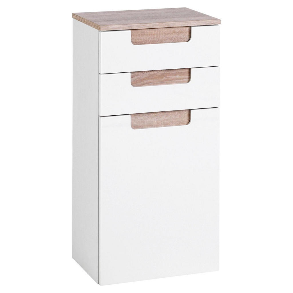 Held SPODNÍ SKŘÍŇKA, bílá, Sonoma dub, bílá, 40/79/27 cm