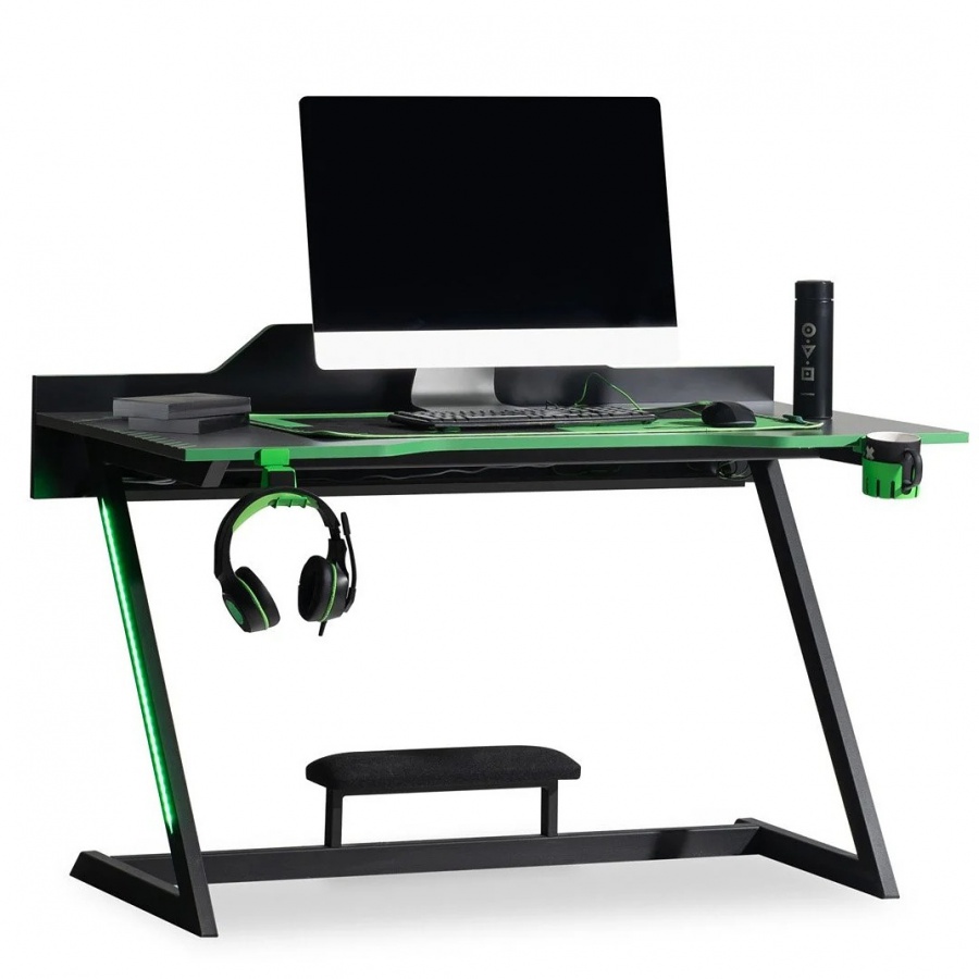 Herní stůl diego - černá, zelená