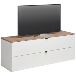 Hom`in KOMODA POD TELEVIZI, bílá, dub artisan, 140/62/44 cm
