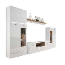 Hom`in OBÝVACÍ STĚNA bílá, barvy dubu