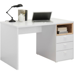 Hom`in PSACÍ STŮL, bílá, barvy dubu, 120/70/74 cm