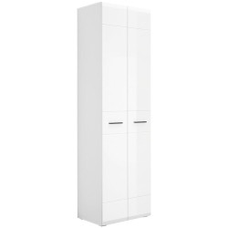 Hom`in SKŘÍŇ NA ODĚV, bílá, vysoce lesklá bílá, antracitová, 60/206,2/41,6 cm