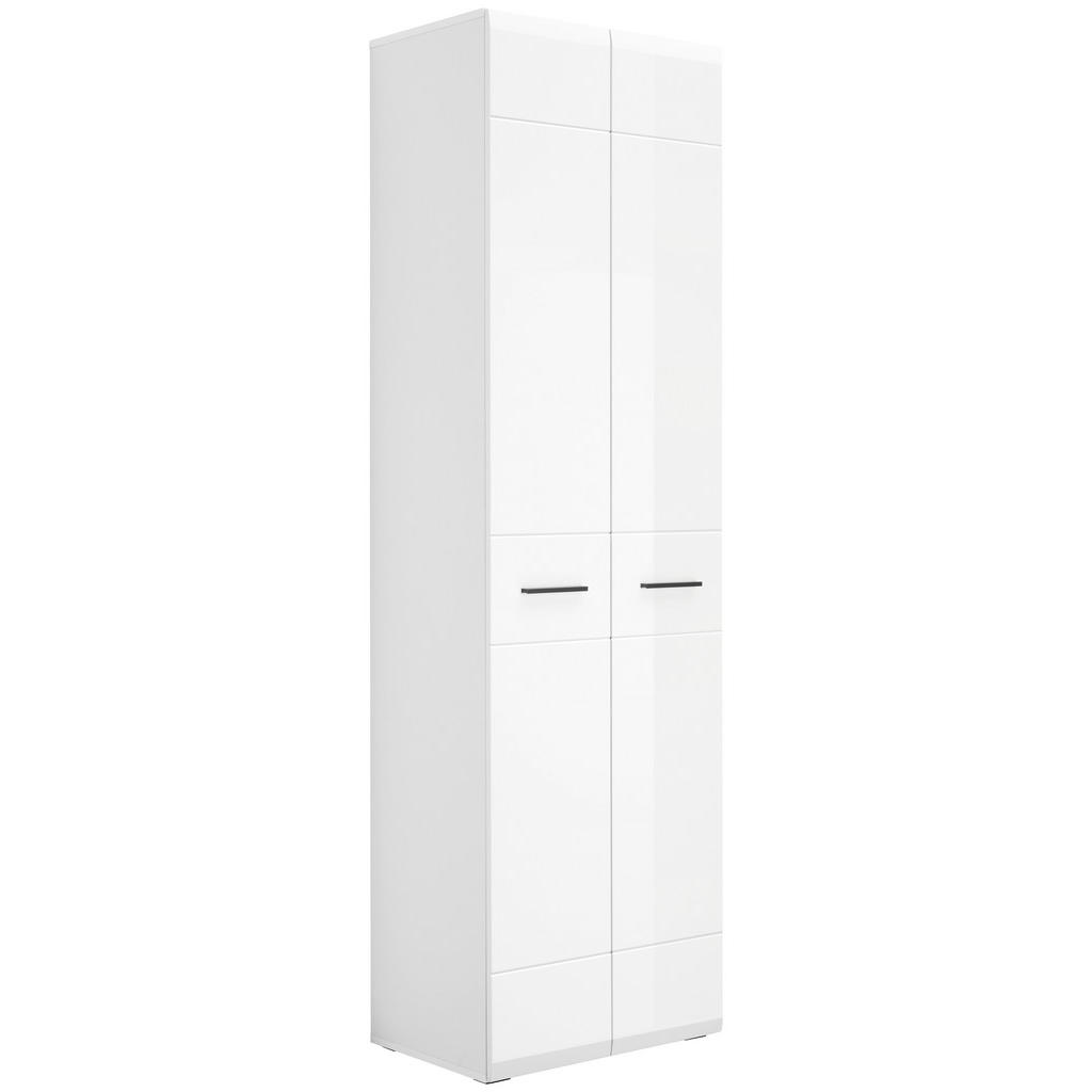 Hom`in SKŘÍŇ NA ODĚV, antracitová, bílá, vysoce lesklá bílá, 60/206,2/41,6 cm