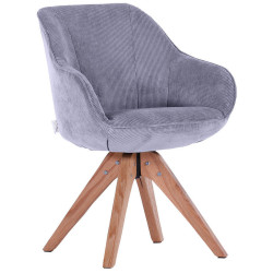 Hom`in ŽIDLE S PODRUČKAMI, manšestr, světle šedá