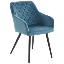 Hom`in ŽIDLE S PODRUČKAMI, železo, samet, modrá, černá