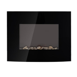 HOMCOM ELEKTRICKÝ KRB, 2 nastavitelné výkonové stupně, 900/1800 W LED, nerezová ocel, černý