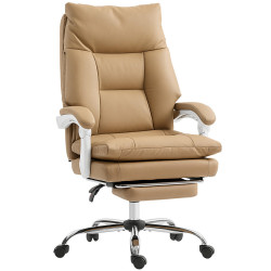 HOMCOM KANCELÁŘSKÁ ŽIDLE Ergonomická kancelářská židle s bederní opěrkou, podnožkou