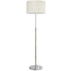 HOMCOM OCELOVÁ stojací lampa, béžová