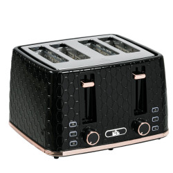 HOMCOM TOASTER na 4 plátky, černý
