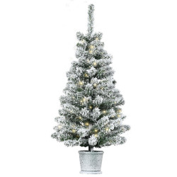 HOMCOM UMĚLÝ vánoční stromek s LED světly, 90 cm vánoční stromek se 116 větvičkami