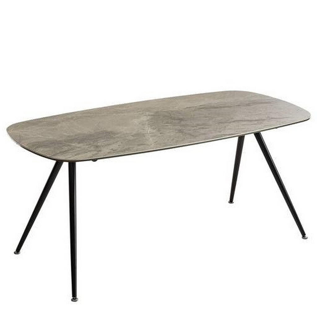 home24 JÍDELNÍ STŮL, šedá, černá, 175/85/75 cm