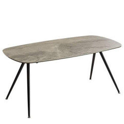 home24 JÍDELNÍ STŮL, šedá, černá, 175/85/75 cm