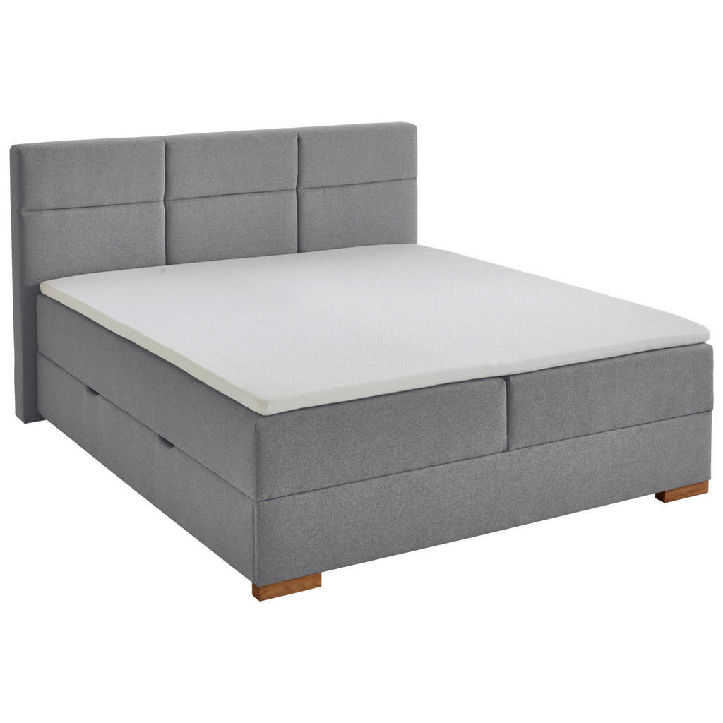 home24 POSTEL BOXSPRING, 180/200 cm, šedá