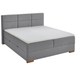 home24 POSTEL BOXSPRING, 180/200 cm, šedá