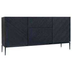 home24 ŠIROKÁ KOMODA, černá, 160/80/40 cm