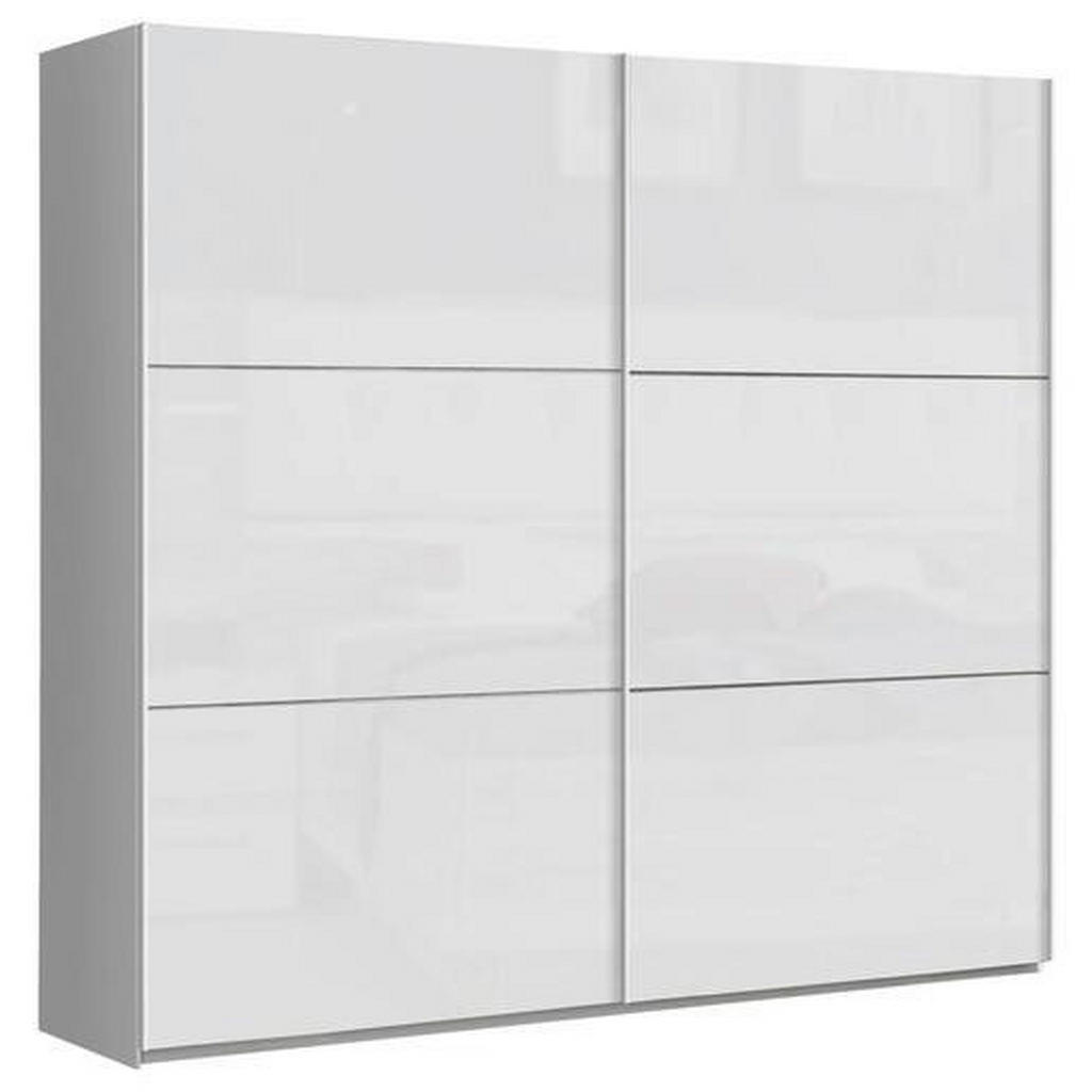 home24 SKŘÍŇ S POSUVNÝMI DVEŘMI, bílá, vysoce lesklá bílá, 220/209,7/61,2 cm