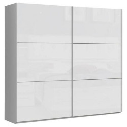 home24 SKŘÍŇ S POSUVNÝMI DVEŘMI, bílá, vysoce lesklá bílá, 220/209,7/61,2 cm