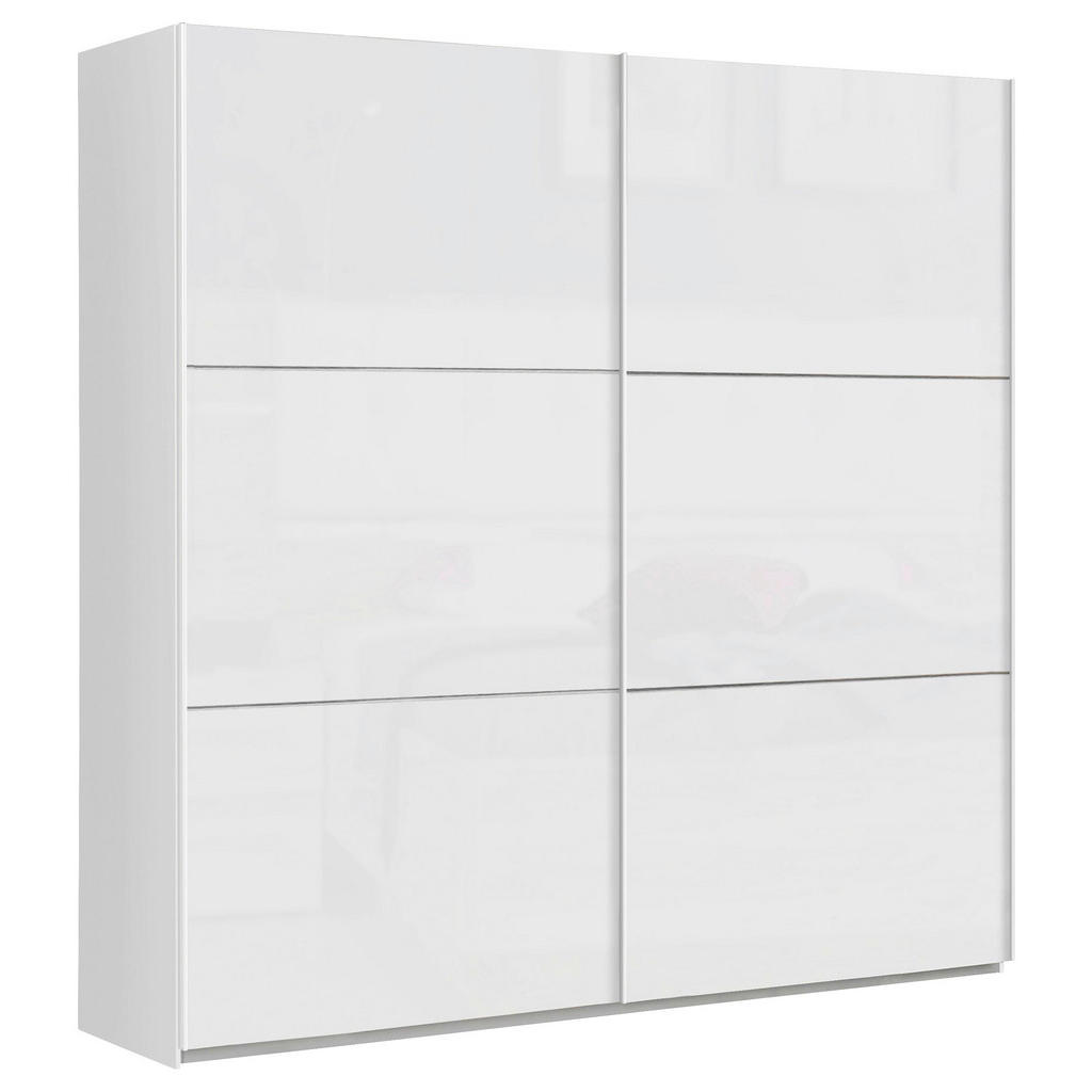 home24 SKŘÍŇ S POSUVNÝMI DVEŘMI, bílá, vysoce lesklá bílá, 200,1/209,7/61,2 cm