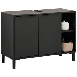 home24 SKŘÍŇKA POD UMYVADLO, černá, černá, 80/49,3/33 cm