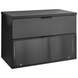 home24 SKŘÍŇKA POD UMYVADLO, černá, černá, 80/55/46 cm