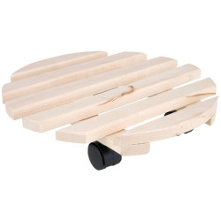 Homeware POJÍZDNÝ PODSTAVEC dřevo, 35 cm