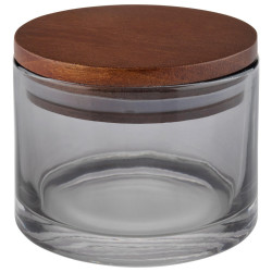 Homeware ZÁSOBNÍK NA KOSMETICKÉ TAMPON šedá, barvy akácie