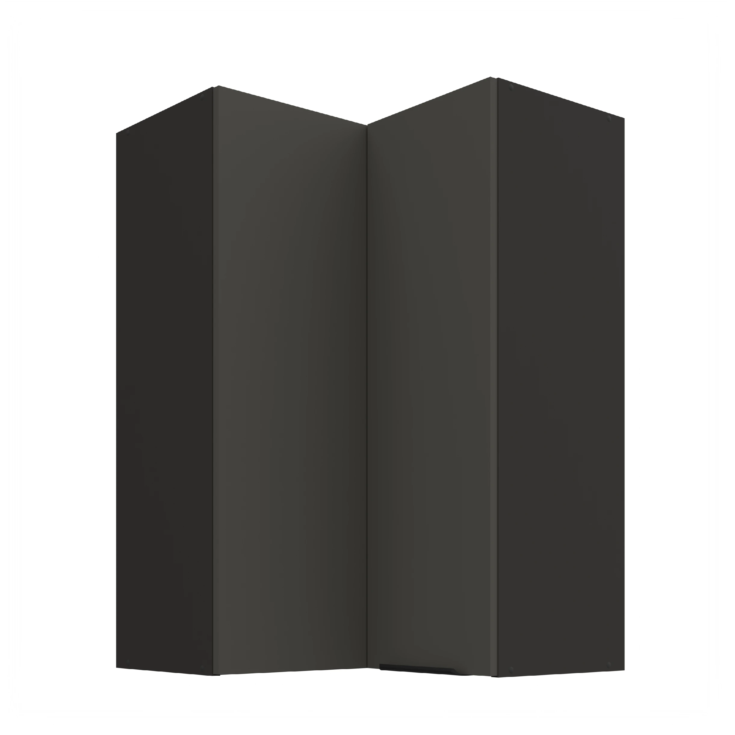 Horní rohová skříňka Aria 60x60 GN-90 2F (90°) Barva korpusu: Černá, Barva dvířek: GR - Graphite AFM