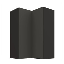 Horní rohová skříňka Aria 60x60 GN-90 2F (90°) Barva korpusu: Černá, Barva dvířek: GR - Graphite AFM
