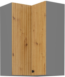Horní rohová skříňka Ava 60x60 GN-90 2F (90°) Barva korpusu: Antracit, Barva dvířek: Dub Artisan