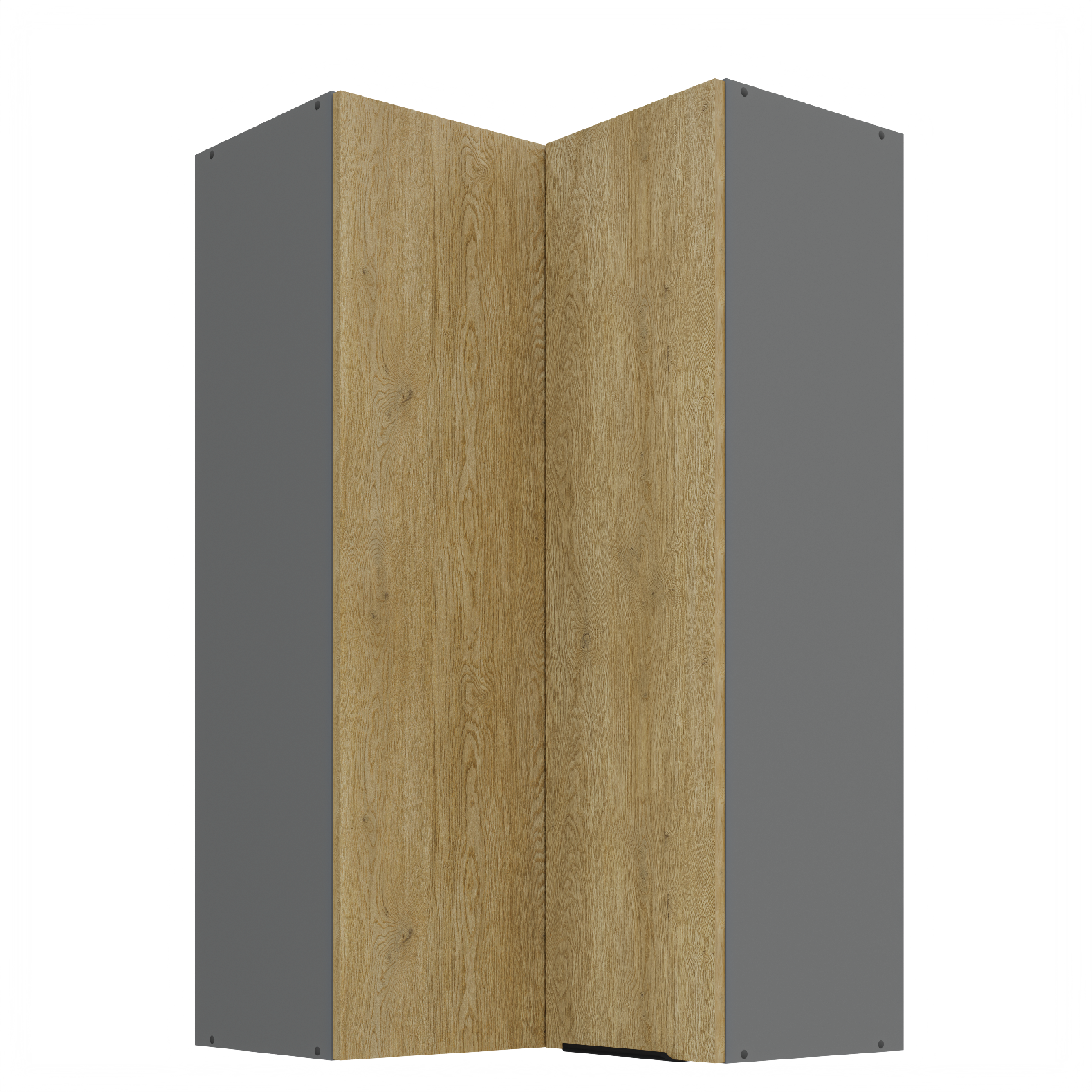Horní rohová skříňka Cremona ANT 60x60 GN-108 1F (90°) Barva korpusu: Antracit, Barva dvířek: Dub Cremona