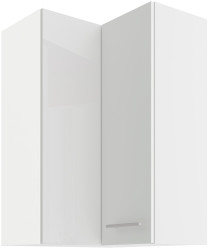 Horní rohová skříňka Lara 60x60 GN-90 2F (90°) Barva korpusu: Bílá, Barva dvířek: Bílý lesk