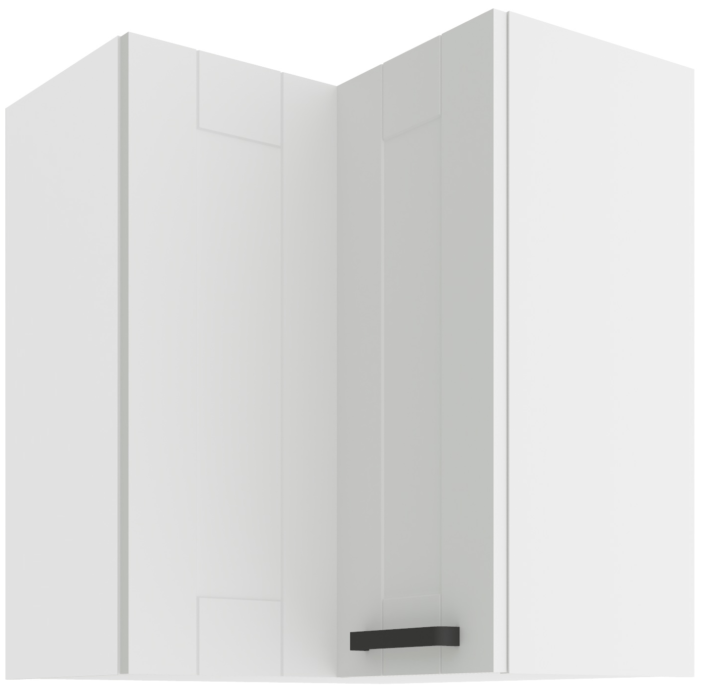 Horní rohová skříňka Luna 60x60 GN-72 2F (90°) Barva korpusu: Bílá, Barva dvířek: Bílá