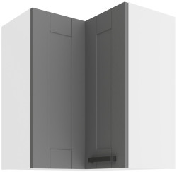 Horní rohová skříňka Luna 60x60 GN-72 2F (90°) Barva korpusu: Bílá, Barva dvířek: Dust Grey