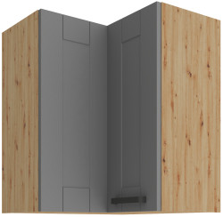 Horní rohová skříňka Luna 60x60 GN-72 2F (90°) Barva korpusu: Dub artisan, Barva dvířek: Dust Grey