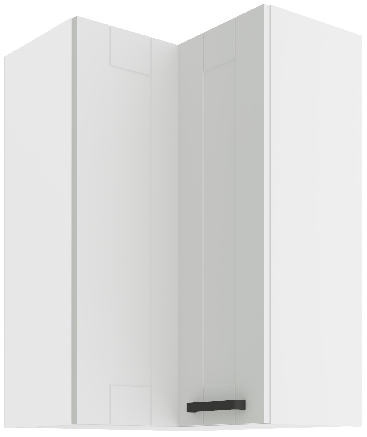 Horní rohová skříňka Luna 60x60 GN-90 2F (90°) Barva korpusu: Bílá, Barva dvířek: Bílá