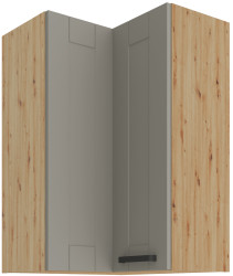 Horní rohová skříňka Luna 60x60 GN-90 2F (90°) Barva korpusu: Dub artisan, Barva dvířek: Clay Grey