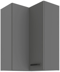 Horní rohová skříňka Nessa 60x60 GN-90 2F (90°) Barva korpusu: Antracit, Barva dvířek: Antracit